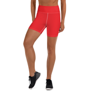 Red Yoga Shorts