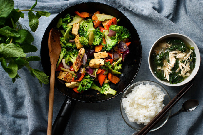 Sizzle up your taste buds: Tofu & Tempeh Stir Fry with Veggies