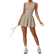 Women’s Sleeveless Tennis Jumpsuit with Inner Shorts