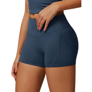 High-Waist Sculpt Biker Gym Shorts
