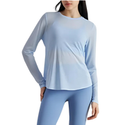 Open Back Twist Long Sleeve Breathable Top