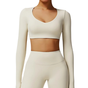 Long Sleeve Workout Crop Top