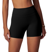 Black High-Waisted Contour Seamless Workout Shorts