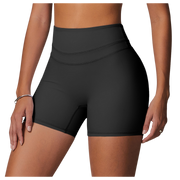 Grey High-Waisted Contour Seamless Workout Shorts