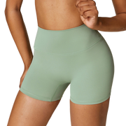 Green Seamless Contour V-Back Gym Shorts