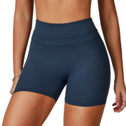 Navy Blue High-Waisted Contour Seamless Workout Shorts