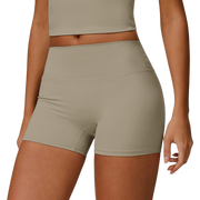 Almond Seamless Contour V-Back Gym Shorts