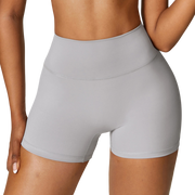 Light Grey Seamless Contour V-Back Gym Shorts