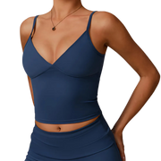 Eco-Friendly V-neck Cami Sando Strapped Croptop