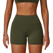 Navy Green Sculpting Contour Seamless Gym Shorts