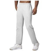 Grey White Classic Straight‑Leg Sweatpant