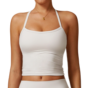 White Strap Sando Crop Top