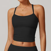 Black Strap Sando Crop Top
