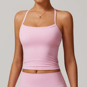Pink Strap Sando Crop Top