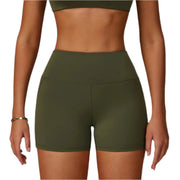 Navy Green Sculpting Contour Seamless Gym Shorts