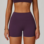 Purple Sculpting Contour Seamless Gym Shorts