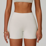 White Sculpting Contour Seamless Gym Shorts