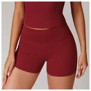 Red Seamless Contour V-Back Gym Shorts