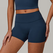 Navy Blue Seamless Contour V-Back Gym Shorts