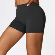 Black Seamless Contour V-Back Gym Shorts
