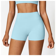 Blue Seamless Contour V-Back Gym Shorts