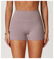 Purple Grey Seamless Contour V-Back Gym Shorts