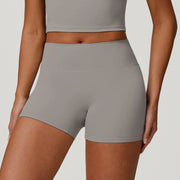 Moon Grey Seamless Contour V-Back Gym Shorts