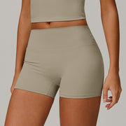 Almond Seamless Contour V-Back Gym Shorts