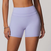 White High-Waisted Contour Seamless Workout Shorts