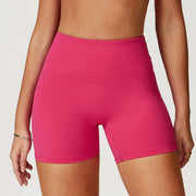 Pink High-Waisted Contour Seamless Workout Shorts