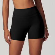 Black High-Waisted Contour Seamless Workout Shorts