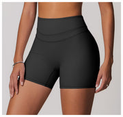 Grey High-Waisted Contour Seamless Workout Shorts