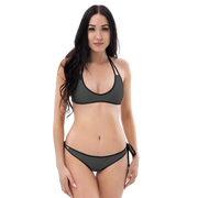 Grey bikini with black stripe