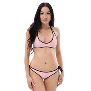 Pink bikini with Black Stripe