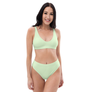 Green Recycled high-waisted bikini