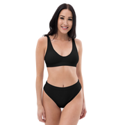 Black Recycled high-waisted bikini